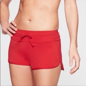 Athleta Red Surge Swim Shorts